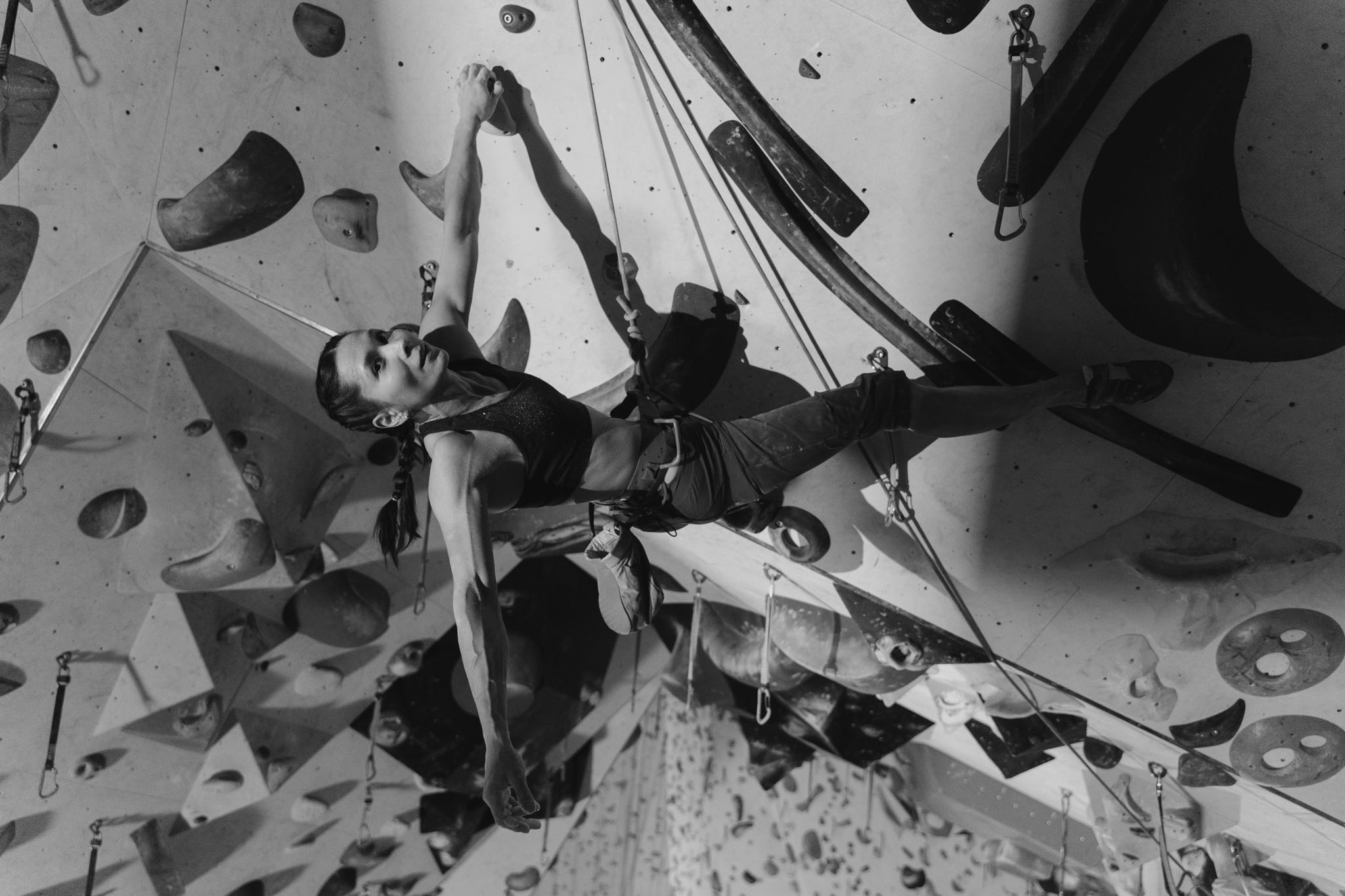 Female climing at Chamonix world cup