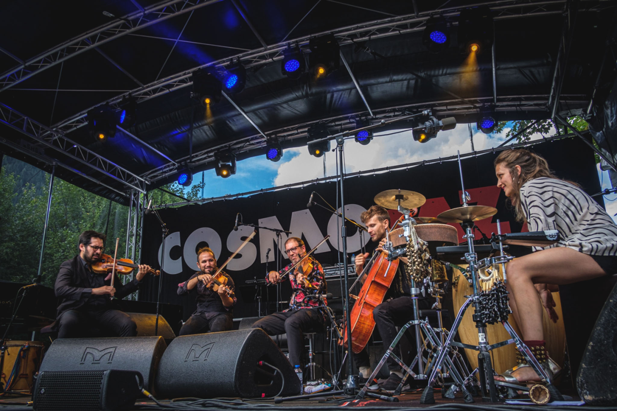 Band performing at Cosmo Jazz in Chamonix